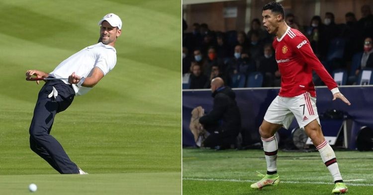 Novak Djokovic does Cristiano Ronaldo Siuu celebration at Ryder Cup