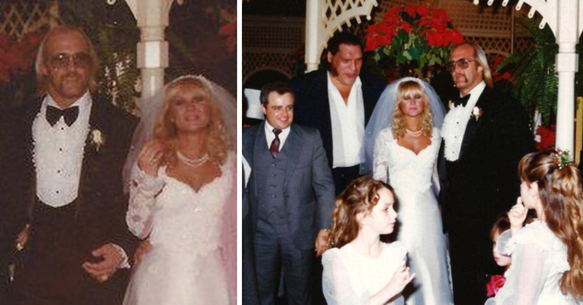 Hulk Hogan and Linda Hogan at their wedding