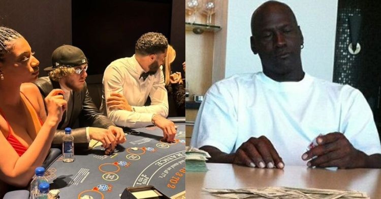 Jayson Tatum and Michael Jordan gambling