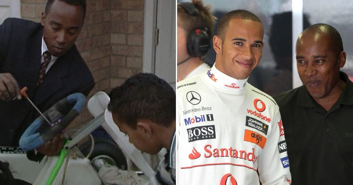 Lewis Hamiltons father used to help him during his races Credits The Sun ITVX