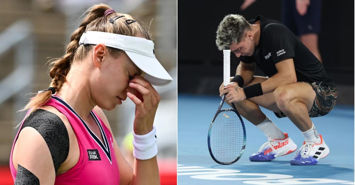 Elena Rybakina is distraught, Thanasi Kokkinakis finding it tough during a night match