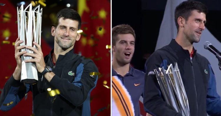 Novak Djokovic and Borna Coric at Shanghai Masters