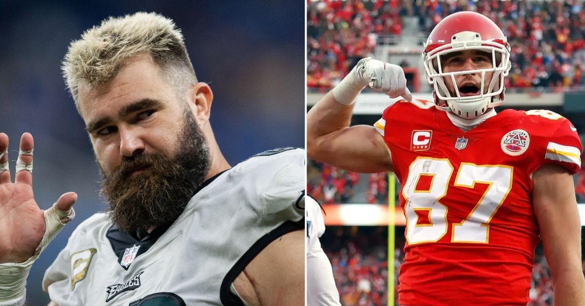 Travis Kelce and Jason Kelce (Credits: Bleeding Green Nation and BuzzFeed)