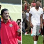 Kobe Bryant with Ronaldinho