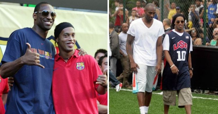 Kobe Bryant with Ronaldinho