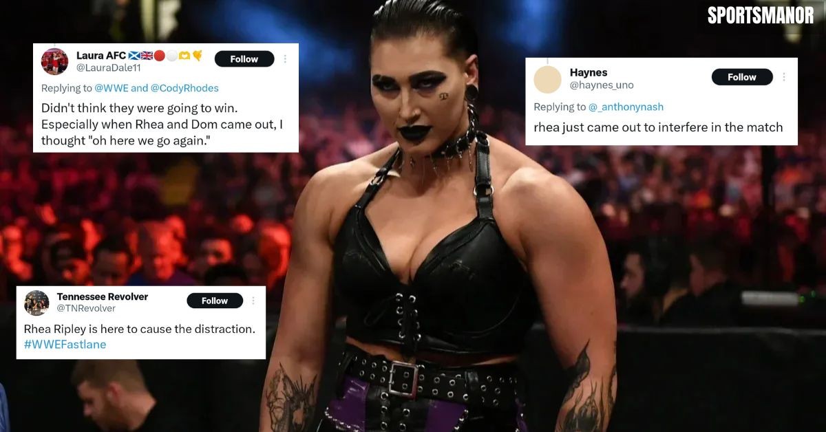 Fans react to Rhea Ripley's interference at Fastlane 2023