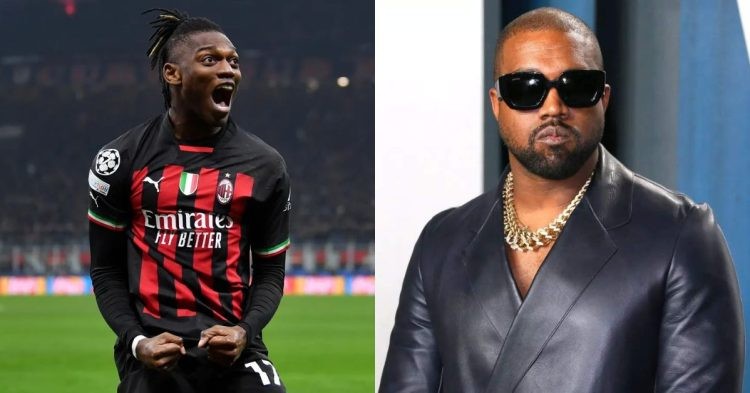 Report on Rafael Leao as the Portuguese winger went viral on social media after linking up with American rapper, Kanye West.