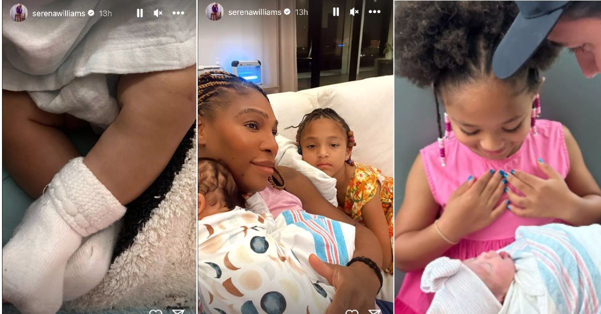 Serena Williams with her two daughters - Baby Adira and Olympia(1)