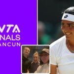 Ons Jabeur celebrates WTA Finals qualification with Marketa Vondrousova and Karolina Muchova