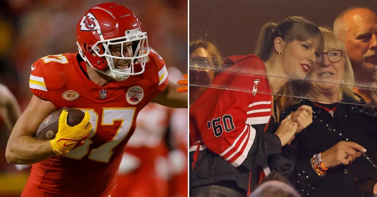 Kelce, and Taylor with Donna Kelce (Credit: CNN)