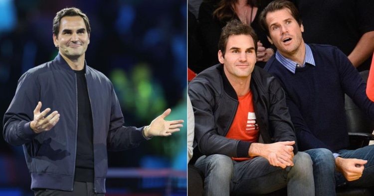Roger Federer, Tommy Haas with Roger Federer