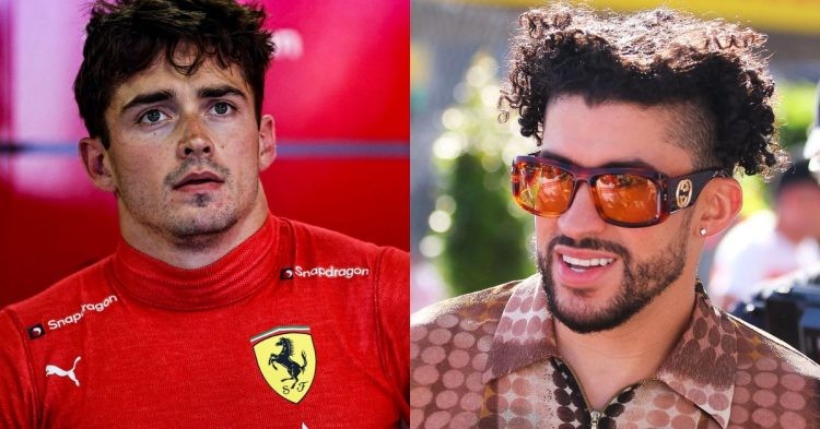 Charles Leclerc (left), Bad Bunny (right) (Credits- Sky Sports, GQ)