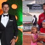 Novak Djokovic with his wife, Novak Djokovic with family