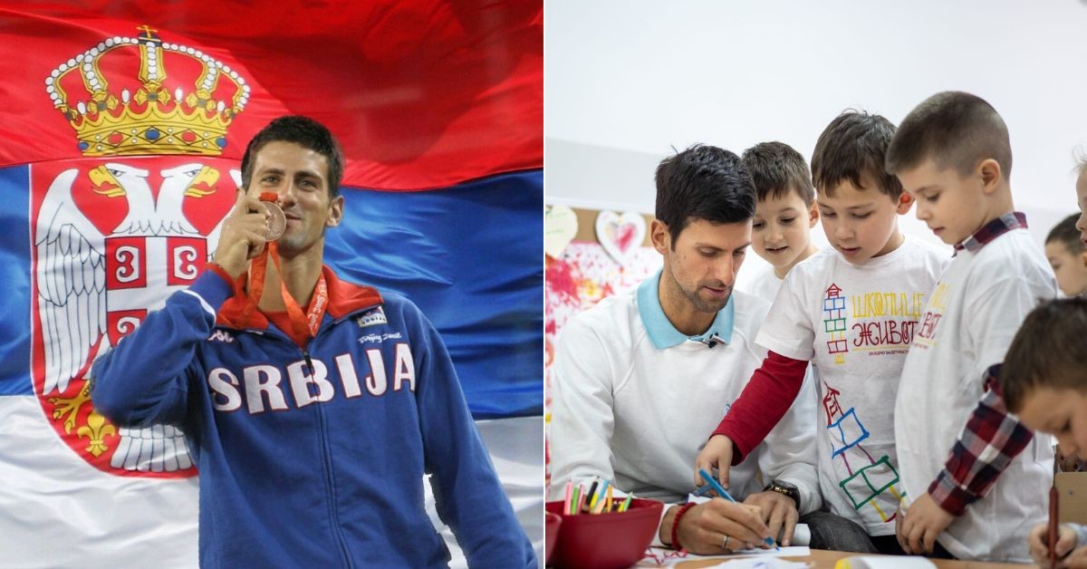 Novak Djokovic representing Serbia at the Olympics, Novak Djokovic at his foundation