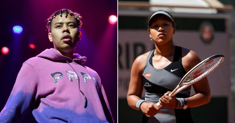 Cordae and Naomi Osaka. (Scott Dudelson / Getty Images, TPN/Getty Images)