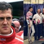 F1: Michael Schumacher (left), Esteban Ocon and Max Verstappen, 2018 (right (Credits- Sportslumo, Autosport)