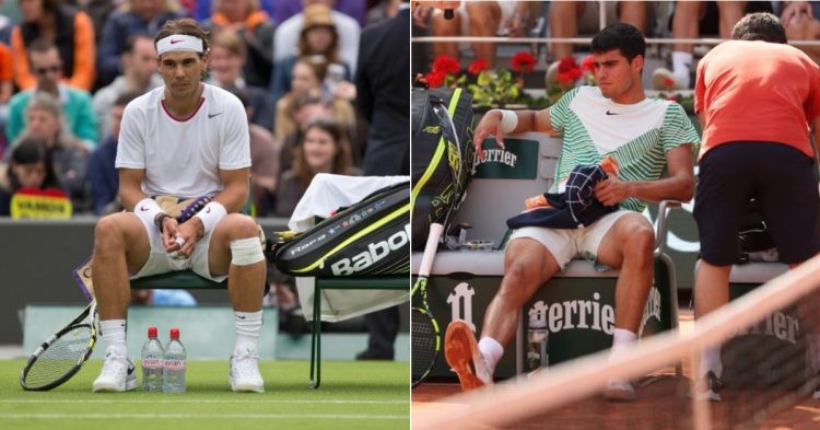 Rafael Nadal and Carlos Alcaraz. (Credits- AP, Getty Images)