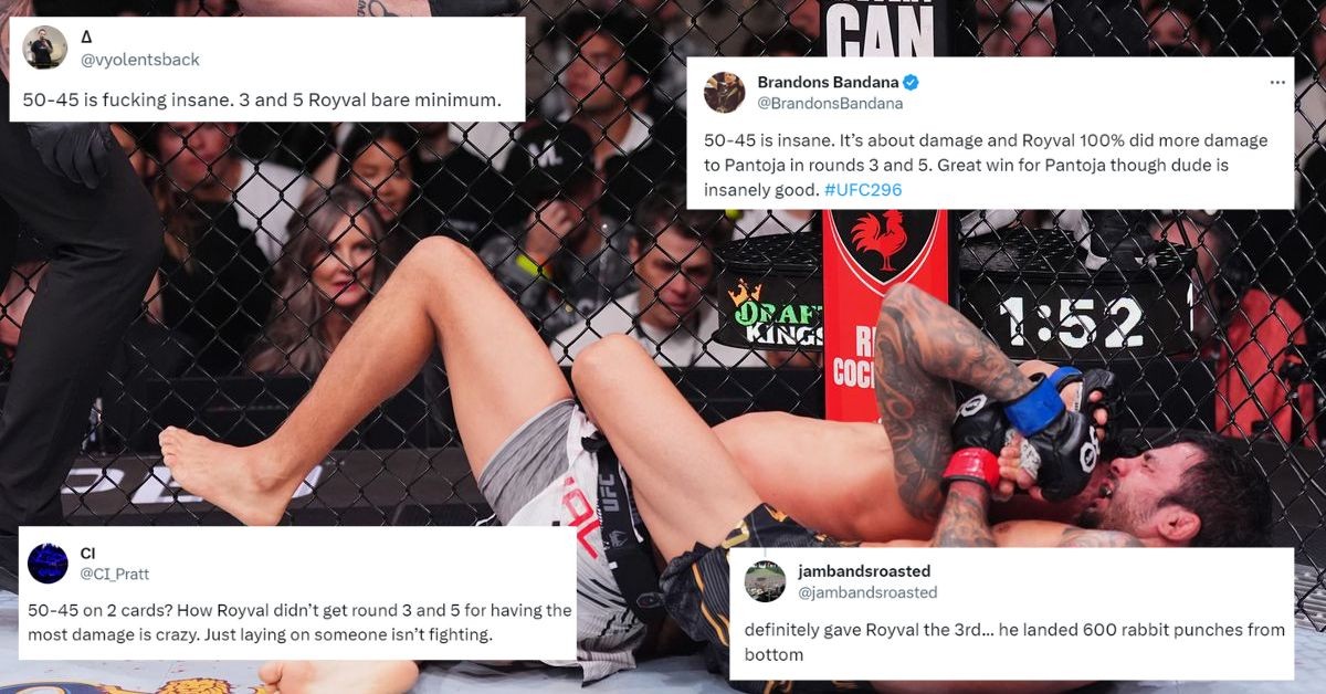 UFC fans are left fuming over the judges' scoring on Alexandre Pantoja's bout against Brandon Royval