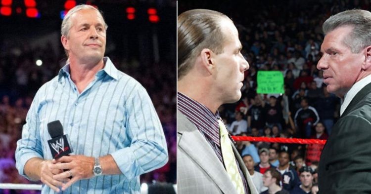 Bret Hart, Shawn Michaels and Vince McMahon