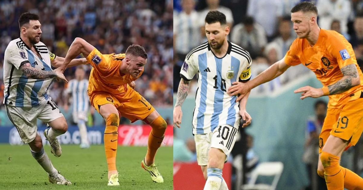 Lionel Messi and Wout Weghorst clashed against each other at the World Cup