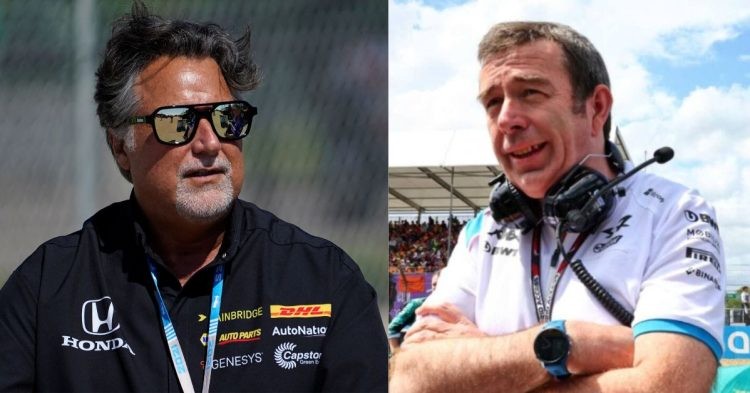 Mario Andretti (left), Alpine F1 interim principal, Bruno Famin (right) (Credits- The Independent, India.Com)