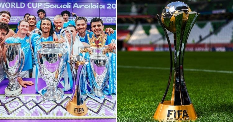 Manchester City and FIFA Club World Cup Trophy