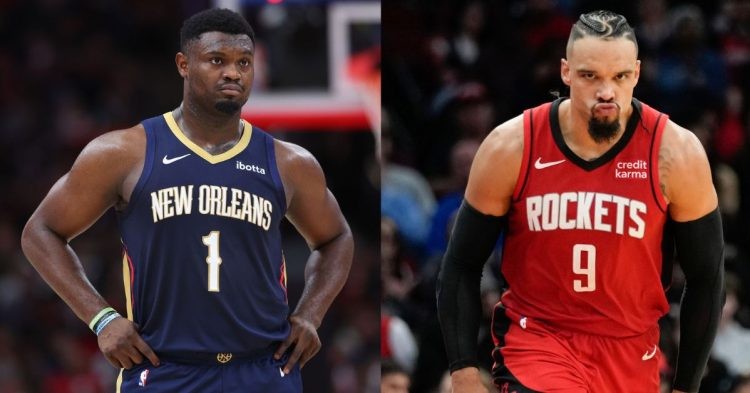 New Orleans Pelicans' Zion Williamson and Houston Rockets' Dillon Brooks