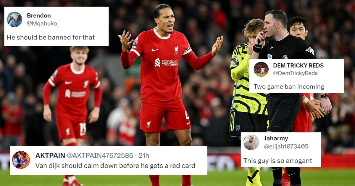 Soccer fans rebuke Virgil van Dijk for insulting the referee