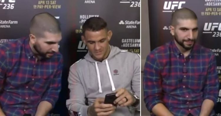 Ariel Helwani did not see anything inappropriate in Dustin Poirier's phone