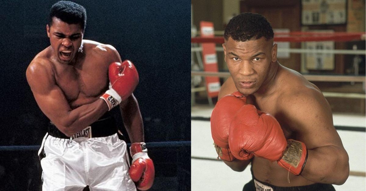Muhammad Ali (left) and Mike Tyson