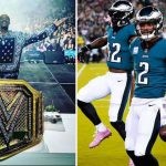 Snoop Dogg gives his WWE belt to the Eagles