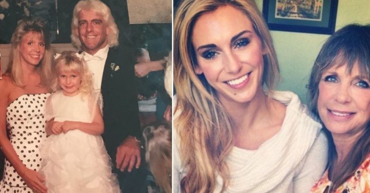 Ric Flair with Elizabeth and Charlotte Flair