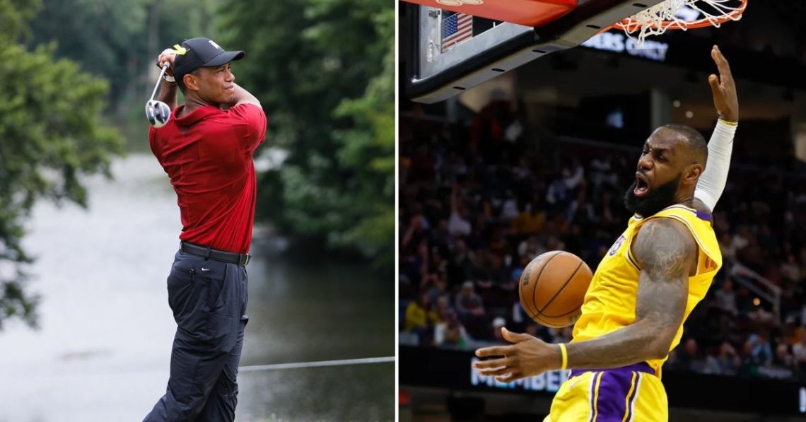 Tiger Woods and LeBron James