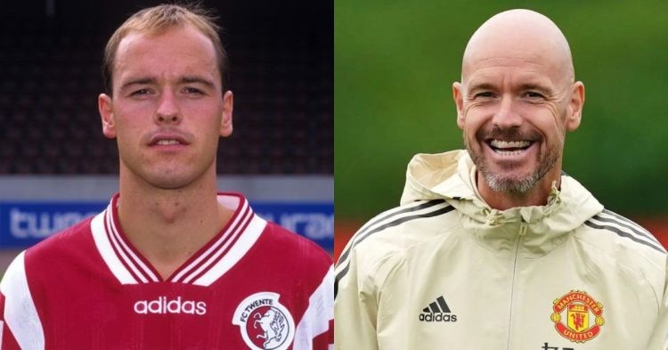 Report on Erik ten Hag and his playing career as a center back in the Dutch leagues in the 1990s and early 2000s.