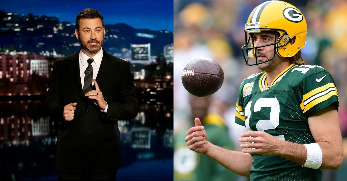 Jimmy Kimmel and Aaron Rodgers