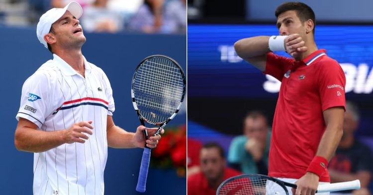 Andy Roddick and Novak Djokovic