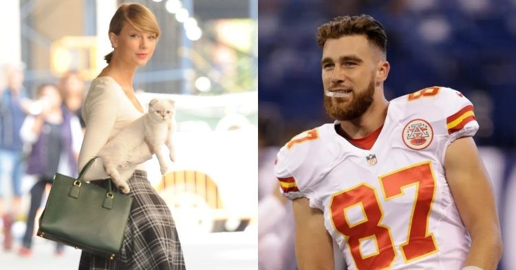 Travis Kelce doesn't know about Taylor's cats (Credit: Cosmopolitan and Business Insider)