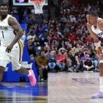 New Orleans Pelicans' Zion Williamson and Sacramento Kings' De'Aaron Fox