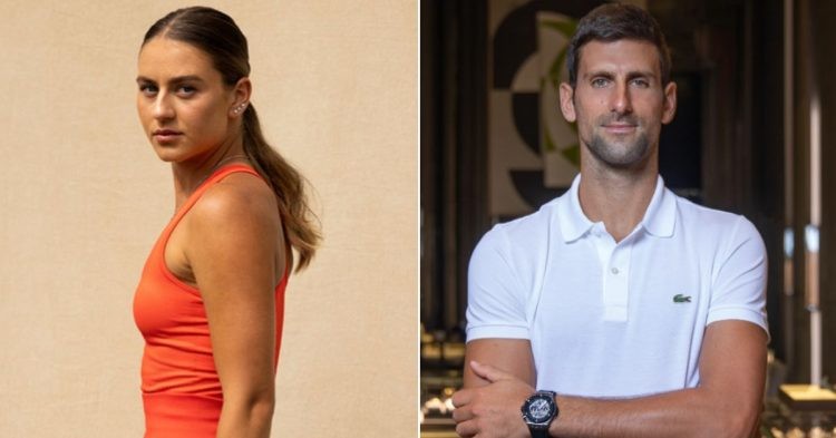 Marta Kostyuk and Novak Djokovic