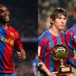 Samuel Eto'o and Lionel Messi