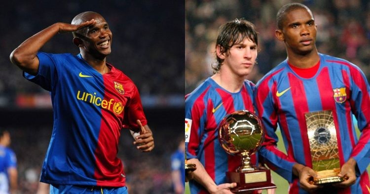 Samuel Eto'o and Lionel Messi