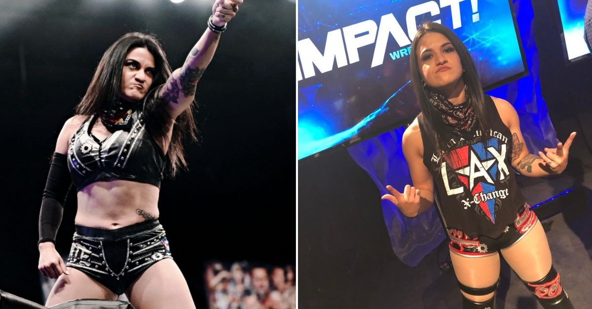 Diamante was a part of the LAX Faction in TNA(Right) and is in AEW currently(left)