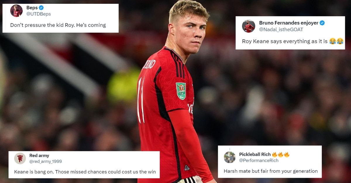Soccer fans defend Rasmus Hojlund against Roy Keane's criticisms