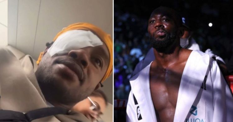 Errol Spence Jr. underwent cataract surgery (L) Terence Crawford (R)
