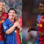 Thierry Henry, Lionel Messi, and Samuel Eto'o
