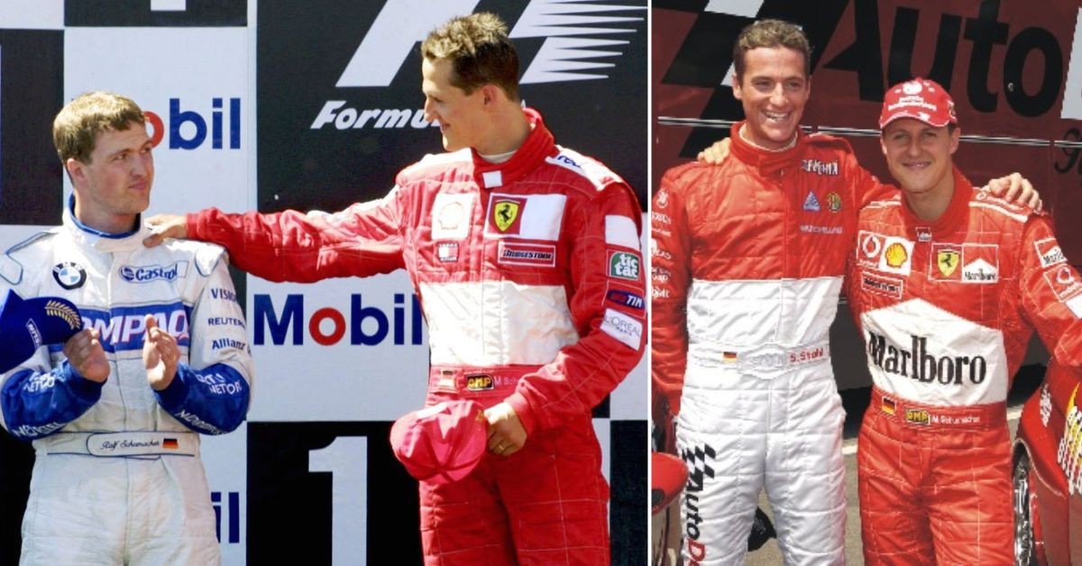 Michael Schumacher, Ralf Schumacher, and Sebastian Stahl. 