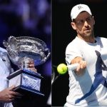 Novak Djokovic with his tenth Australian Open title
