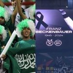 Report on Saudi Arabia as the soccer fans in Riyadh disrupt the minute silence for Franz Beckenbauer ahead of Spanish Super Cup.