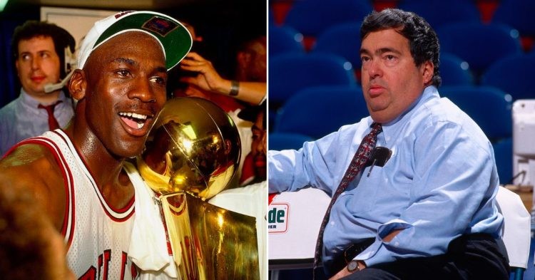 Michael Jordan and Jerry Krause (Credit - NBA.com)