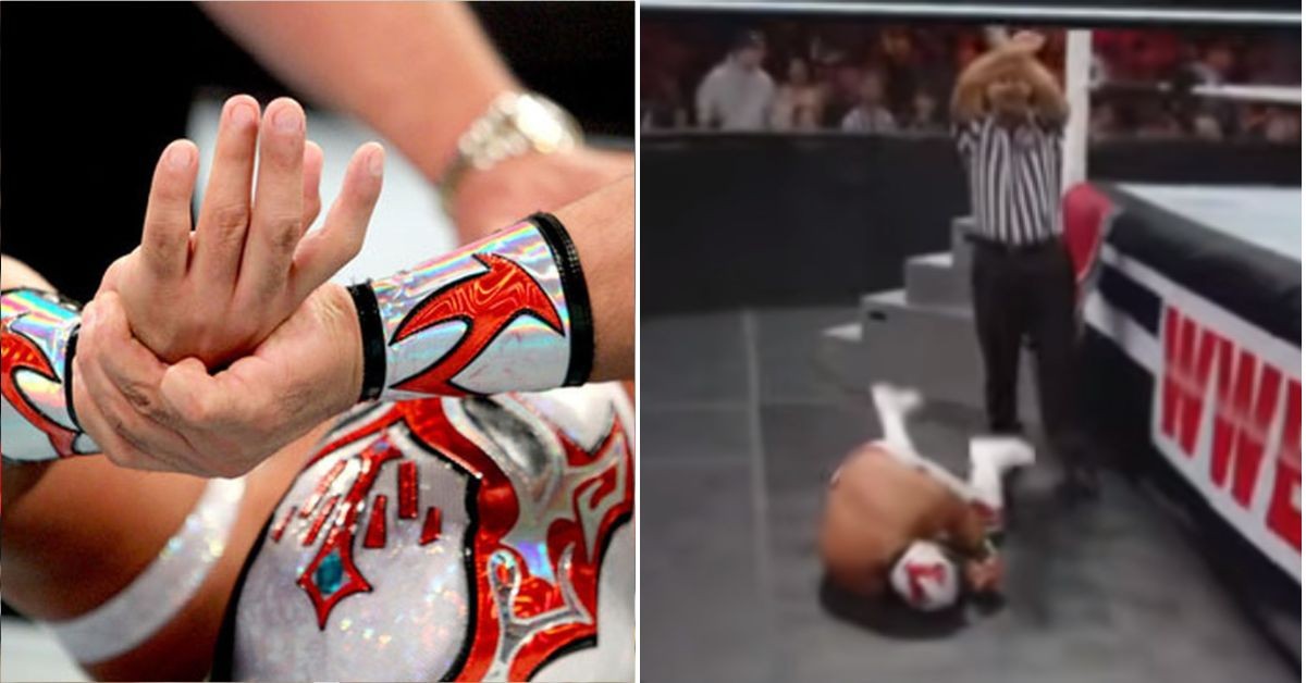 Sin Cara broke his finger during the match